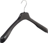 De Kledinghanger Gigant - 100 x Mantel / kostuumhanger kunststof zwart met schouderverbreding, 38 cm