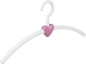 De Kledinghanger Gigant - 12 x Garderobehanger Eve kunststof wit / roze, 45 cm