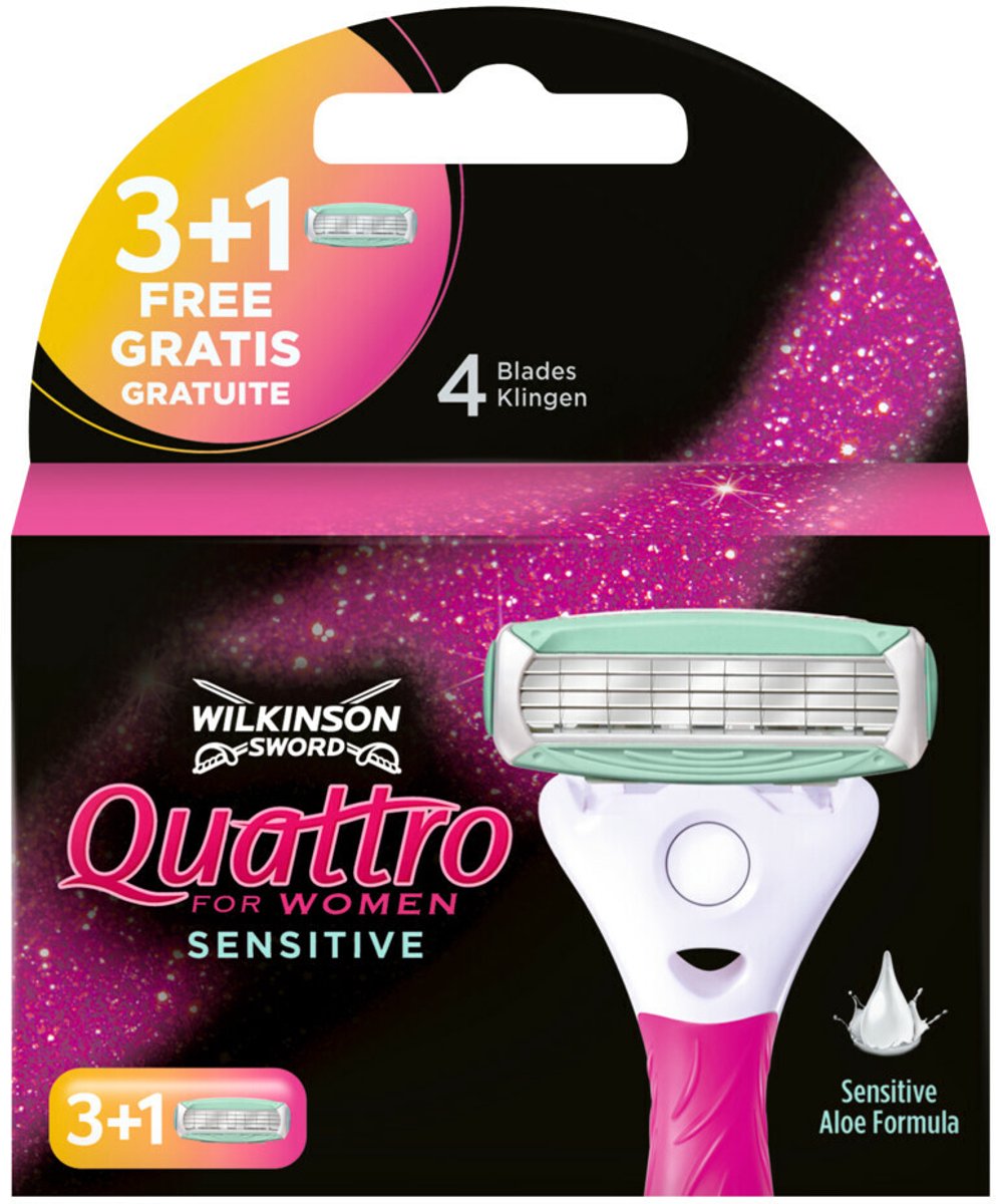 10x Wilkinson Woman Scheermesjes Quattro Sensitive 4 stuks