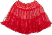 petticoat minirokje dames polyester rood one-size