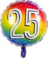 folieballon cijfer '25' junior 45 cm