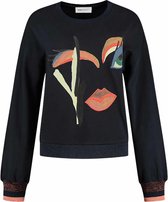 Pom Amsterdam Winks Moody Trui Blauw  Dames maat 42