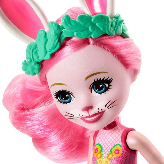Mini-poupée Enchantimals Brystal Lapin et Lapereaux - Figurine