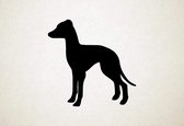 Italiaanse Windhond - Silhouette hond - XS - 25x25cm - Zwart - wanddecoratie