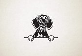 Vizsla - hond met pootjes - XS - 20x25cm - Zwart - wanddecoratie
