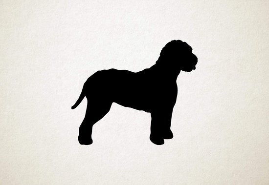 Lagotto Romagnolo - Silhouette hond - S - 45x54cm - Zwart - wanddecoratie