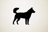 Koreaanse jindohond - Silhouette hond - L - 75x95cm - Zwart - wanddecoratie
