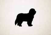 Bearded Collie - Silhouette hond - XS - 21x25cm - Zwart - wanddecoratie