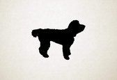 Aussiedoodle - Silhouette hond - M - 60x81cm - Zwart - wanddecoratie