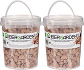 4x pakjes decoratie steentjes/kiezels terracotta klein 1,5 kg - Aquarium bodembedekking