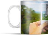 Mok - Polaroid van een tempel in Tikal - 350 ml - Beker