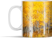 Mok - Populieren met witte stam in de herfst - 350 ml - Beker