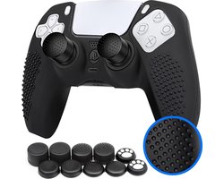 MMOBIEL Silicone Anti-Slip Thumb Grips Cat Paw Print voor PS5 DualSense Controller - Zwart