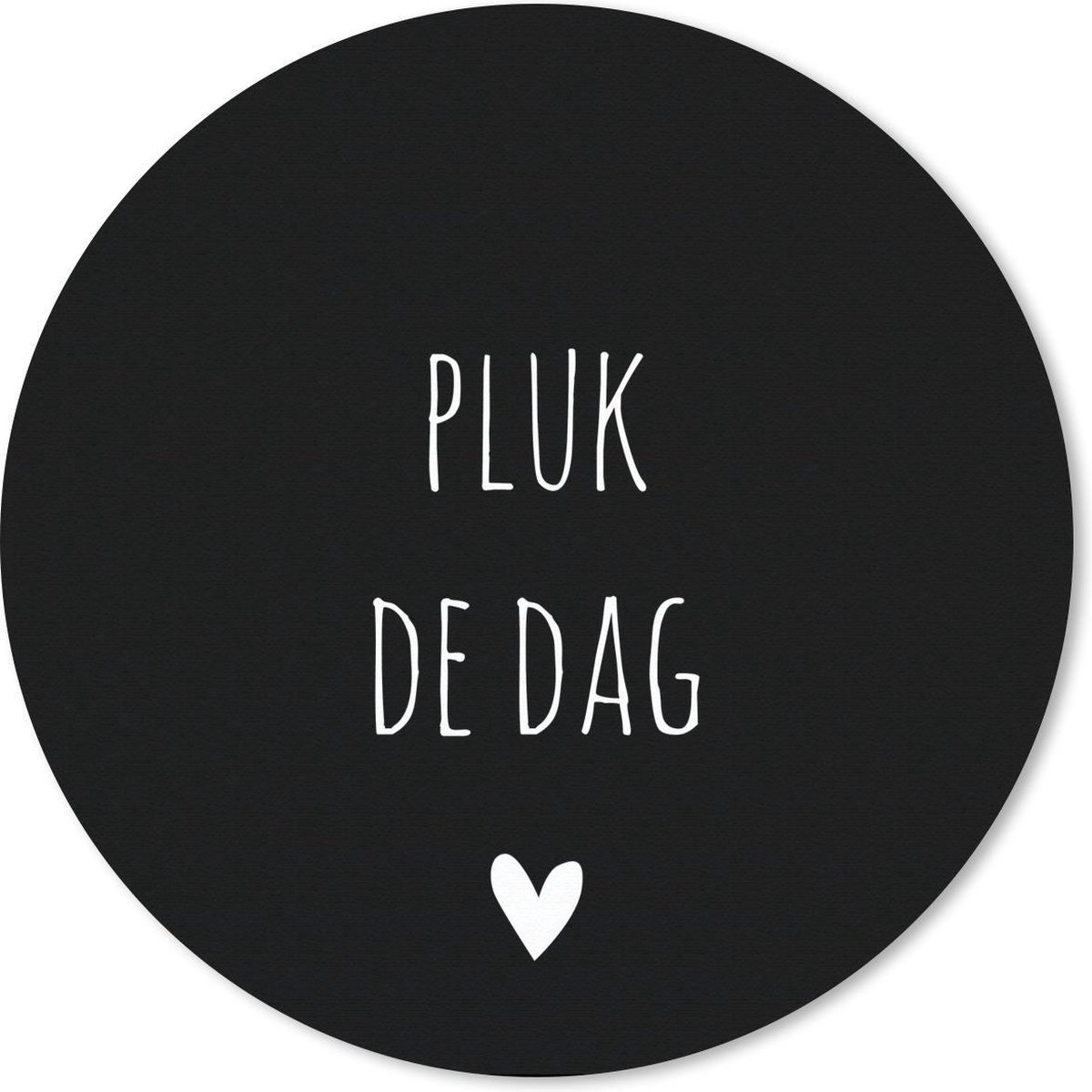 Muismat rond 40x40 cm - Mousepad Carpe diem - Spreuken - Pluk de dag - Quotes - Ronde muismatten