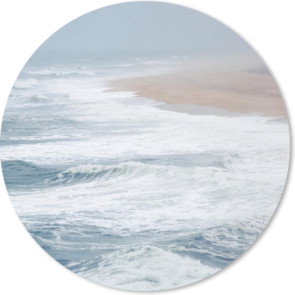 Muismat rond 50x50 cm - Mousepad Strand - Oceaan - Golf - Ronde muismatten