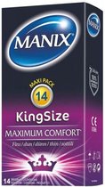 Condooms Manix King Size Nee 18,5 cm Ø 5,6 cm (14 uds)