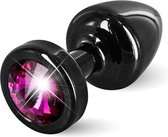 Anni Butt Plug rond Zwart & Roze 25 mm Diogol 72578