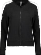 Zoso Vest Belle Sporty  Sweat Jacket 215 Black/off White Dames Maat - XS