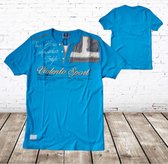 T-shirt Violento sport blauw -Violento-M-t-shirts heren
