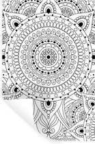 Muurstickers - Sticker Folie - Mandala - Bloemen - Bohemian - 40x60 cm - Plakfolie - Muurstickers Kinderkamer - Zelfklevend Behang - Zelfklevend behangpapier - Stickerfolie