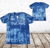 Shirt Violento Saint Tropez blauw -Violento-M-t-shirts heren