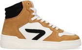 HUB Court-z High Sneakers - Leren Sneaker - Dames - Geel - Maat 38