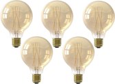 5 stuks Calex LED globe G95 E27 6W 2100K Goud dimbaar