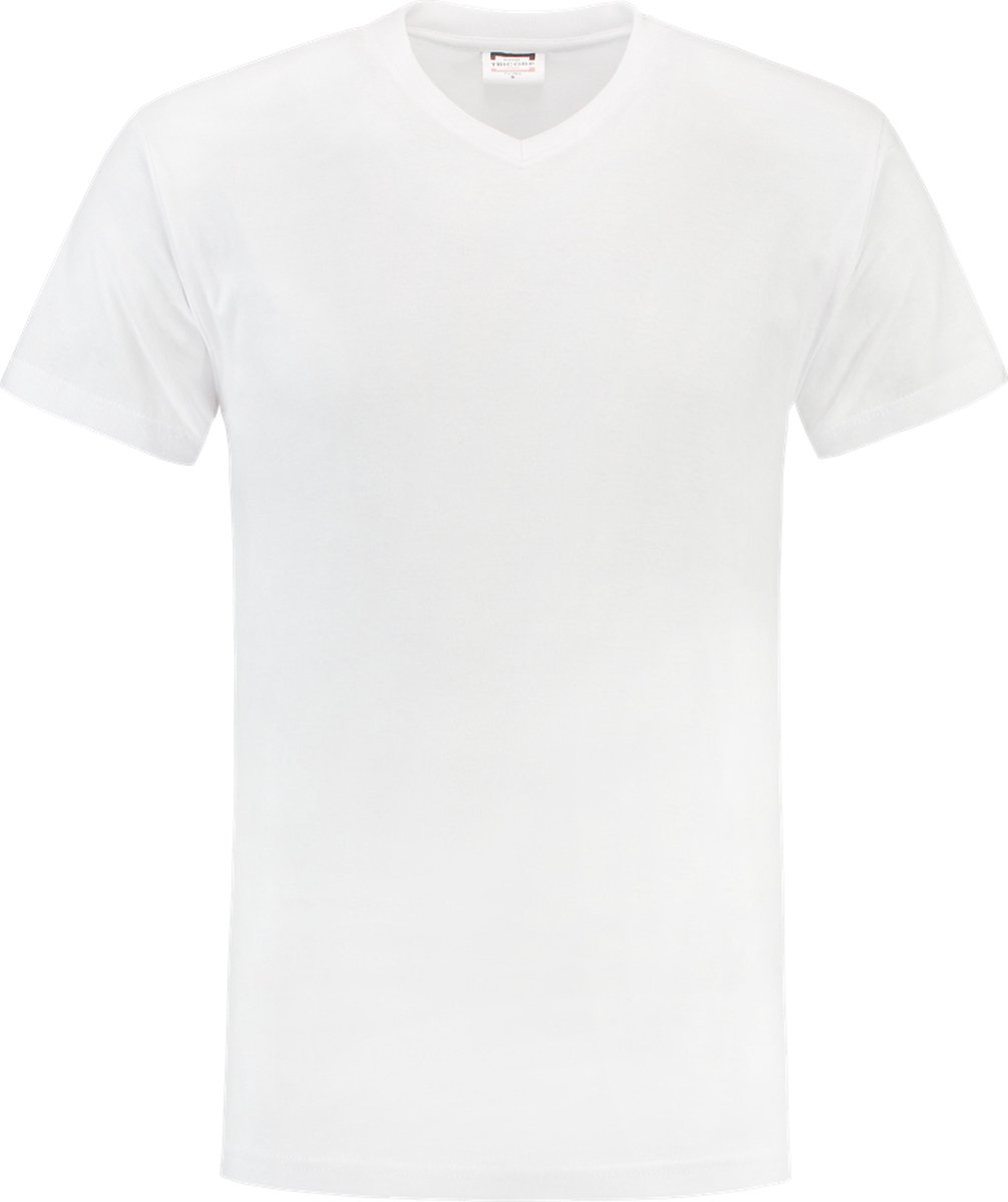 Tricorp T-shirt V-hals - Casual - 101007 - Wit - maat XXXL