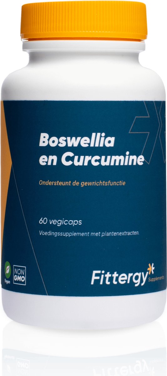 Goedkoopste Fittergy Supplements - Boswellia en Curcumine - 60 capsules - Boswellia en Curcuma ondersteunen beide de gewrichtsfunctie - Kruiden - vegan - voedingssupplement