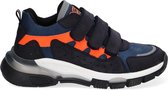 Braqeez 421971-529 Jongens Lage Sneakers - Blauw/Oranje - Textiel - Klittenband