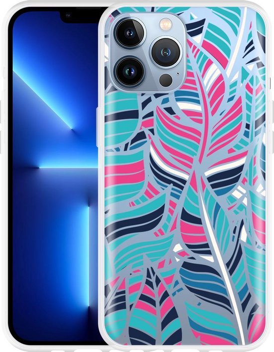 Handyhülle Iphone 13 Pro Max Designer iPhone 13 Pro Max Hoesje Design Feathers - Designed by Cazy | bol