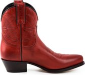 Mayura Boots 2374 Rood/ Dames Cowboy fashion Enkellaars Spitse Neus Western Hak Echt Leer Maat EU 40