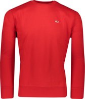 Tommy Hilfiger Sweater Rood Rood Aansluitend - Maat S - Heren - Herfst/Winter Collectie - Katoen;Elastaan