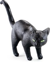 Halloween - Rubberen zwarte kat horror decoratie 23 cm - Halloween themafeest versiering en decoratie