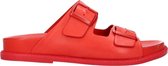 Tango | Hazel 1-c red leather footbed sandal - red sole | Maat: 38
