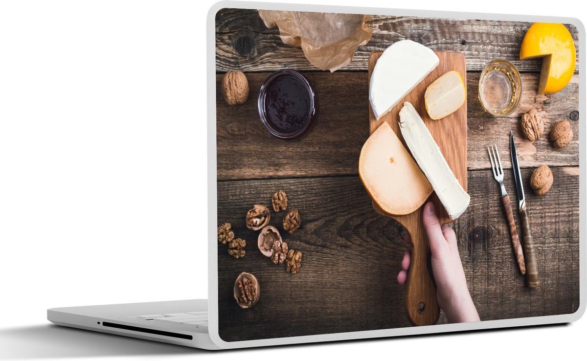 Afbeelding van product SleevesAndCases  Laptop sticker - 14 inch - Snijplank met kaas