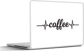 Laptop sticker - 11.6 inch - Coffee - Spreuken - Quotes - Koffie - 30x21cm - Laptopstickers - Laptop skin - Cover