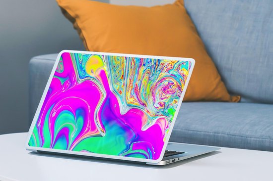 Sticker pour ordinateur portable - 15,6 pouces - Art psychédélique avec des couleurs