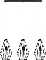 Moderne loft hanglamp met diamanten metalen kap