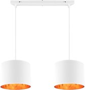 Moderne hanglamp met gouden kap