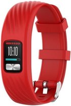 Siliconen Smartwatch bandje - Geschikt voor Garmin Vivofit 4 siliconen bandje - rood - Strap-it Horlogeband / Polsband / Armband - Maat: Maat S