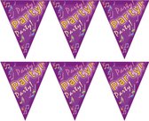 3x stuks party time verjaardag feest vlaggenlijn van 5 meter