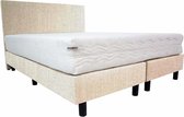 Bedworld Boxspring 160x200 - Stevig - Waterafstotend fijn - Licht beige (MV02)