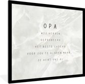 Cadre photo avec affiche - Le meilleur cadeau - Citations - Grand-père - Proverbes - 40x40 cm - Cadre pour affiche