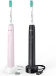 Philips Sonicare Series 3100 HX3675/15 - Elektrische tandenborstel - Zwart & Roze - Duopack