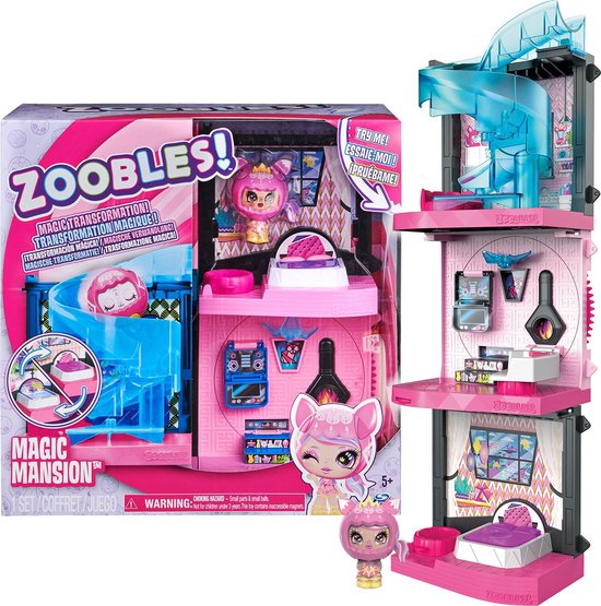 Zoobles Speelset Magic Mansion Junior Roze 8-delig - Zoobles