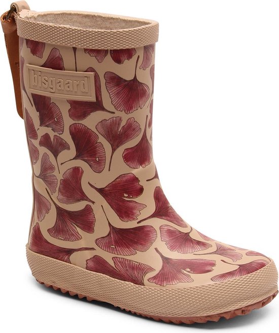 Bisgaard - Regenlaarzen voor kinderen - Fashion - Bordeauxrood bladeren - maat 29EU