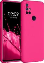 kwmobile telefoonhoesje voor OnePlus Nord N10 5G - Hoesje voor smartphone - Back cover in neon roze