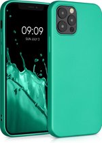kwmobile telefoonhoesje voor Apple iPhone 12 / 12 Pro - Hoesje voor smartphone - Back cover in metallic turquoise