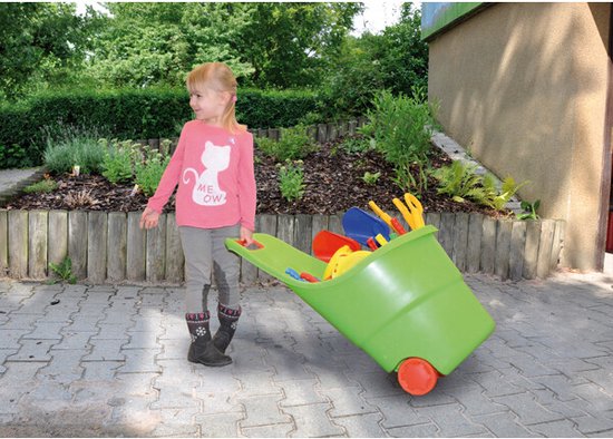 Set van 3 Speelgoedkarren - 48L Opbergruimte - Stapelbare & Stevige Transportwagens van Merkloos	 — afbeelding 3